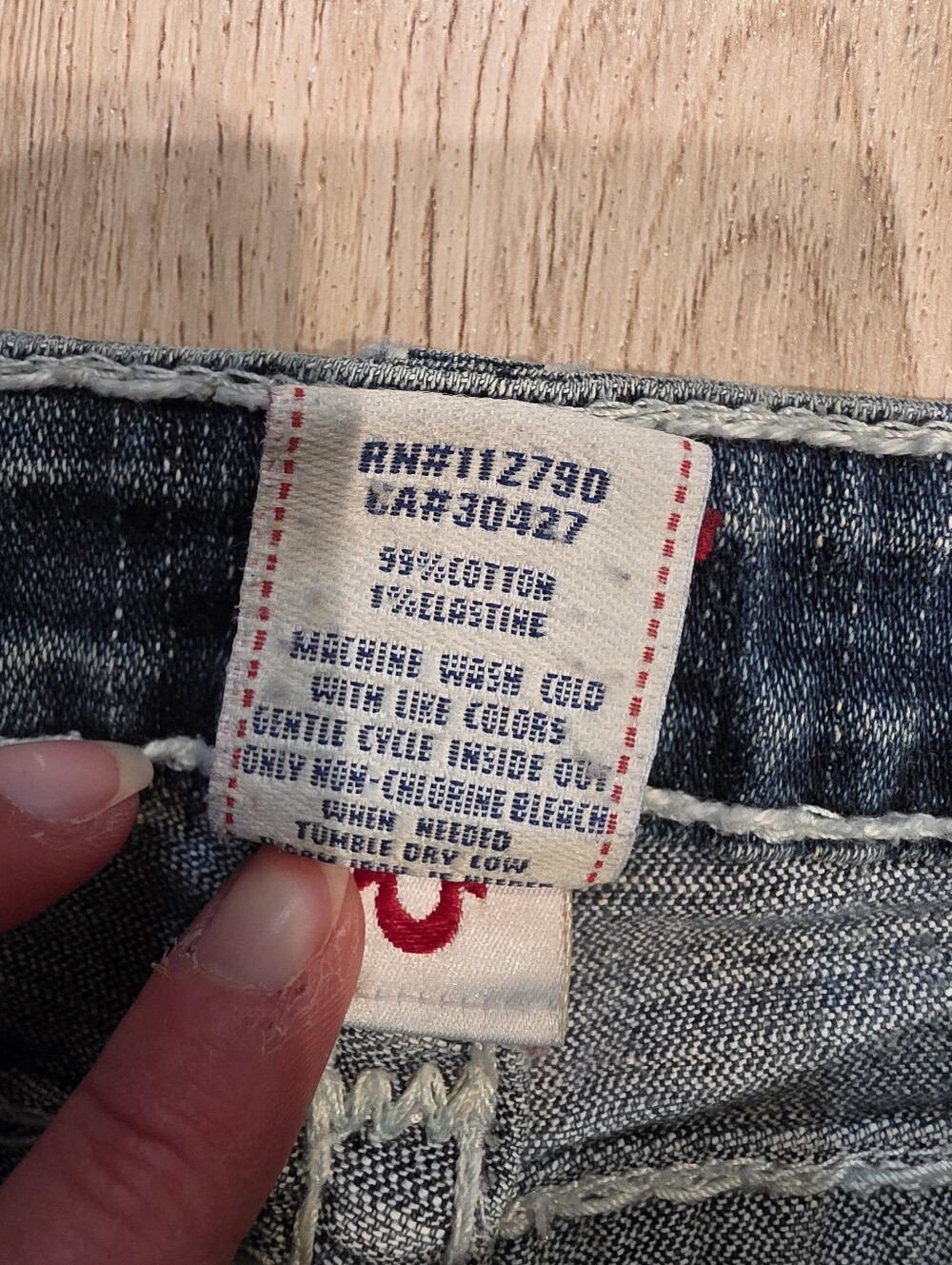 True Religion Joey Super T Flare Jeans Women's Size 26 Made in USA - Picture 6 of 6